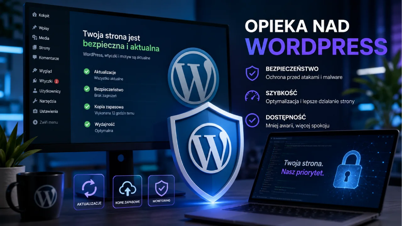 Opieka nad WordPress - bezpieczeństwo strony krok po kroku